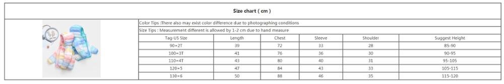 Herfst Winter Kinderen Donsjack Jas Jongens En Meisjes Midden En Kleine Kinderen Regenboog Warm Donsjack 2-6 Jaar Oud