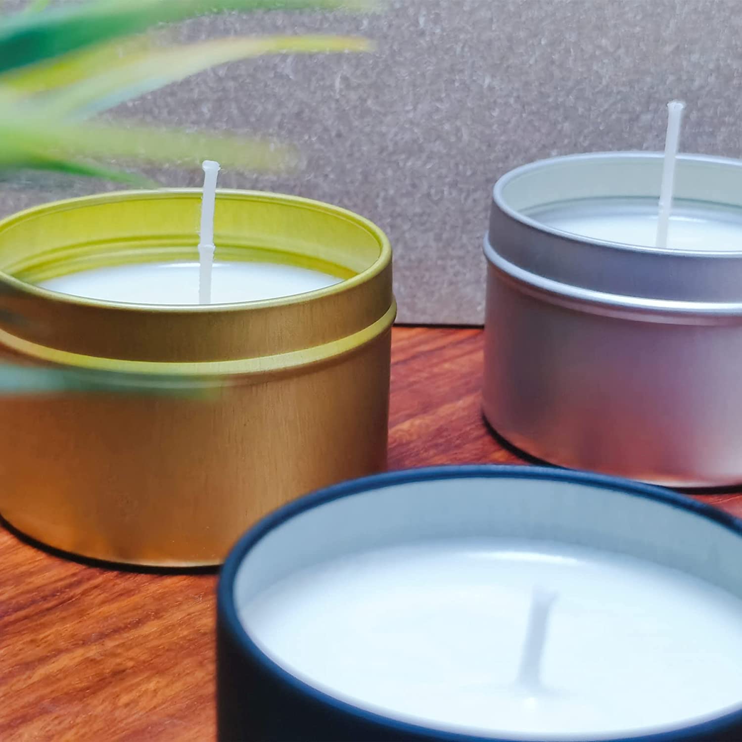 Latas de lata para velas con tapa, tarros sin costuras para fabricación de velas, contenedores redondos de Metal, almacenamiento para el hogar, artesanías, , 6 oz, 12 paquetes