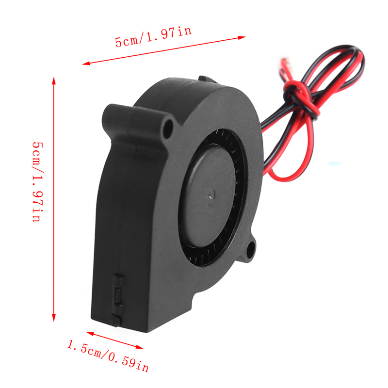 Ventilador de refrigeración de 2 pines para PC, 50mm x 15mm, CC de 12V, 0.14A, 5015, y