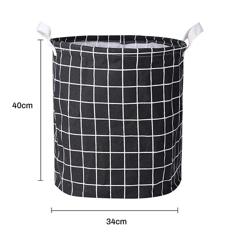 Laundry Organizer Basket Canvas Waterproof Large Capacity Laundry Hamper Dirty Clothes Storage Bag Toy Home Storage Bin 34x40cm: 3(34x40ccm)