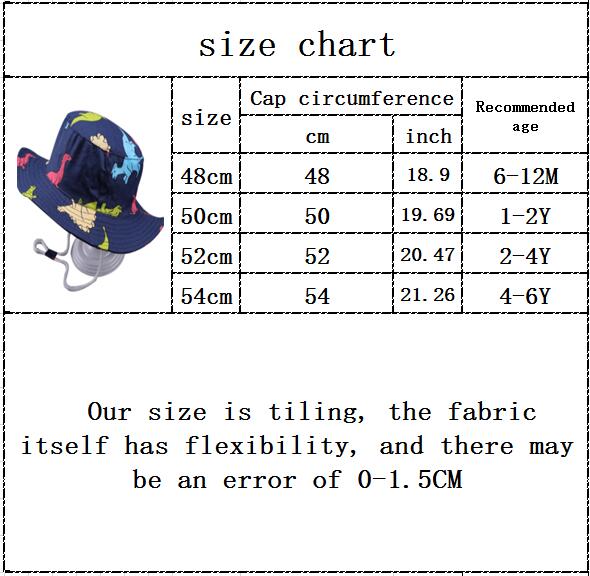 Baby Boy Hoed Cap Kinderen Kids Peuters Emmer Vissen Floppy Zonnehoed Jongens Leuke Dieren Shark Dinosaurus Print Mode 6M-6Y