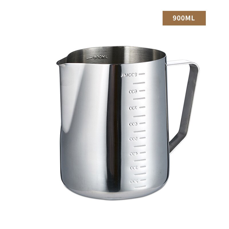 Jarra para espumar leche, vaso de flores para capuchino, café, Tazas de Espresso, Espumador de leche Latte, jarra para espumar con escala