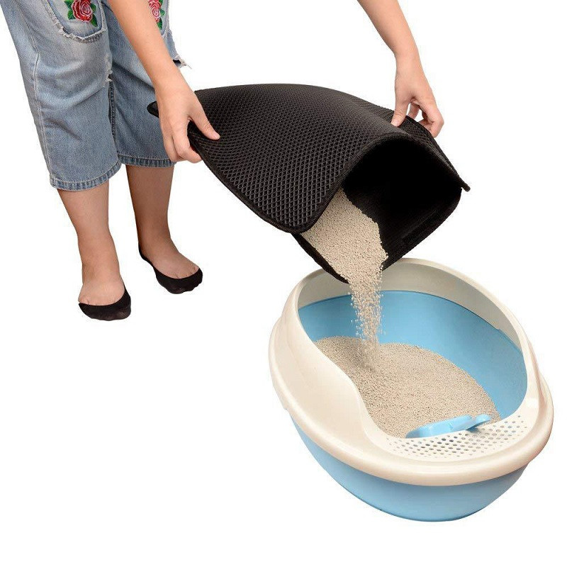 Dubbele Kattenbak Trapper Mat Pad Groter Honingraat met Waterdichte Base Layer EVA Foam Rubber