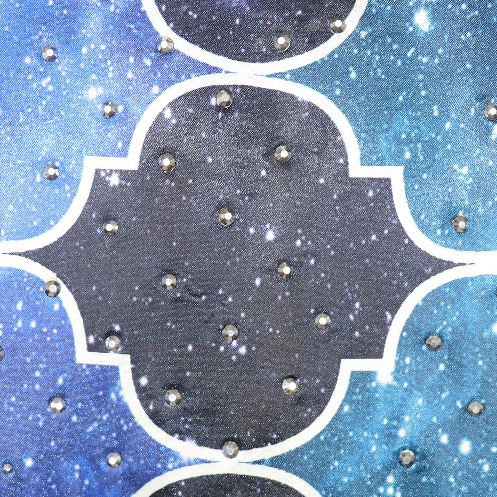 MD African Print Silk Dresses For Women Plus Size Dashiki Long Dress South Africa Lady Dress Shiny Stones Boubou Abaya