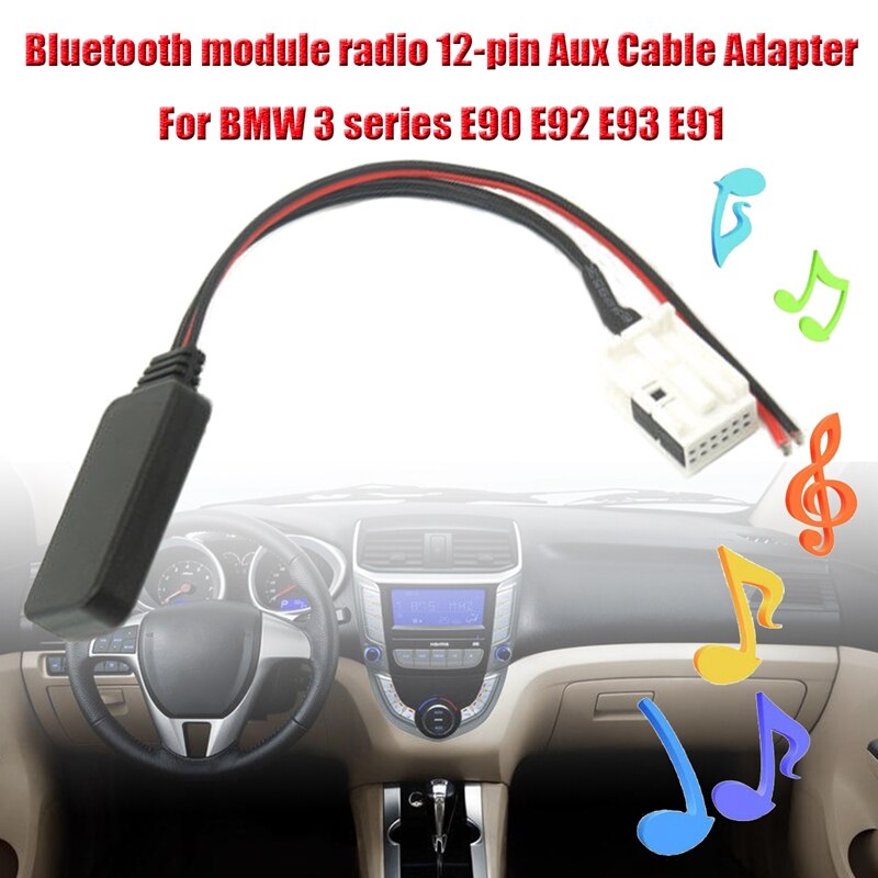 Auto Draadloze Bluetooth Module Muziek Adapter 12-Pin Extra Ontvanger Aux Audio Voor Bmw 3 Serie E90 E92 E93 e91