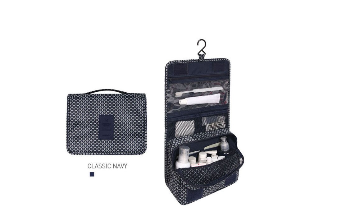 Osmetic Organizer Bag Opknoping Reizen Camping Make Toiletartikelen Badkamer Wassen Kit: Deep Blue
