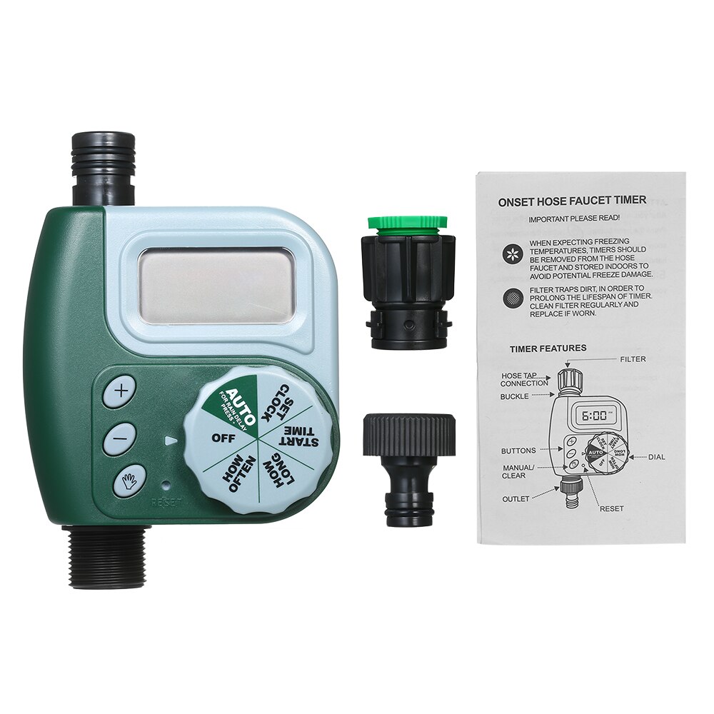 Temporizador de riego por goteo para jardín, controlador de riego automático para exteriores, grifo de riego para jardín, temporizador para invernadero