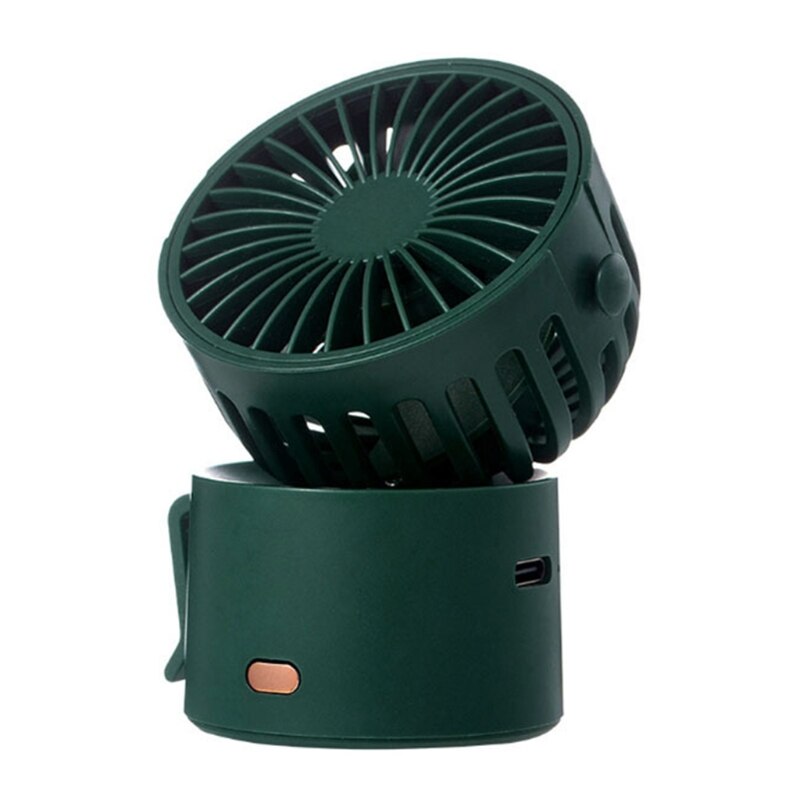 Multifunction Personal Fan Handheld, Mini Portable Fan USB Fan Rechargeable Powerful Personal Fans for Your Neck waist: green