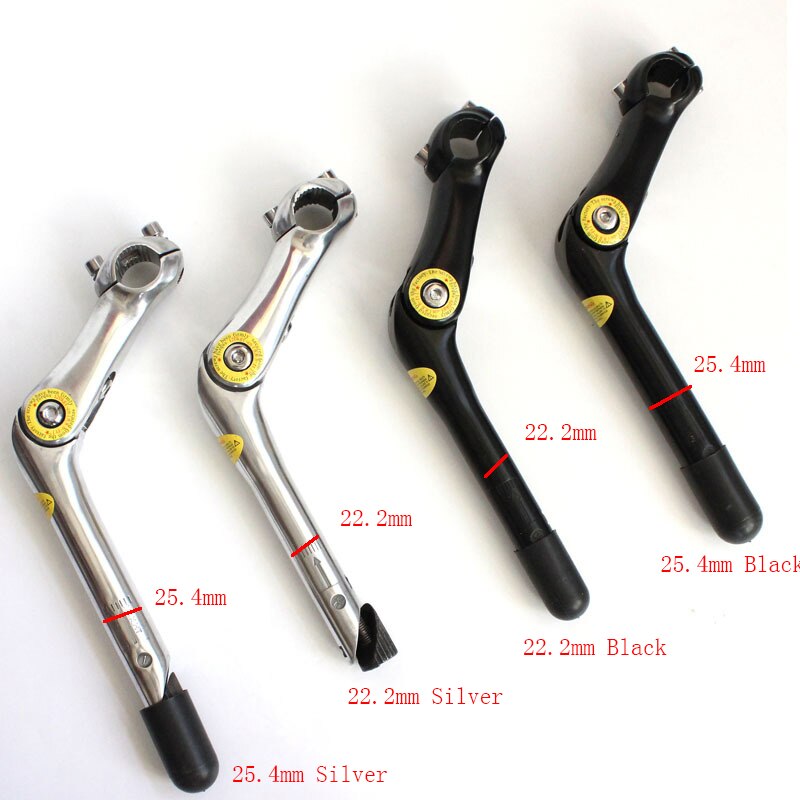 22.2/25.4Mm Verstelbare Stuurpen 0-90 Graden Weg Mountainbike Riser Fiets Voorvork Stem Extender fietsen Accessoires: 22.2mm Silver