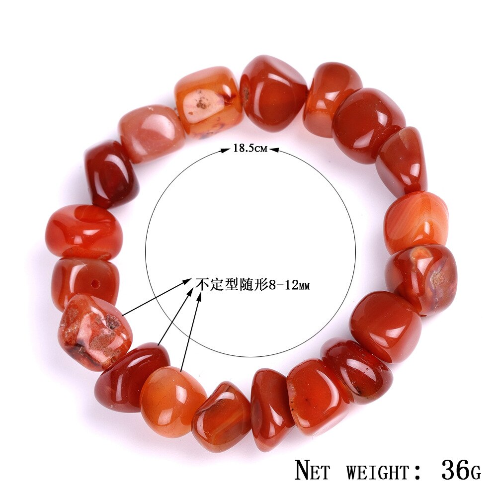 Onregelmatige Natuursteen Kleurrijke Kralen Zomer Armband Groen Geel Rood Carneool Elastische Touw Balance Energy Body Armbanden