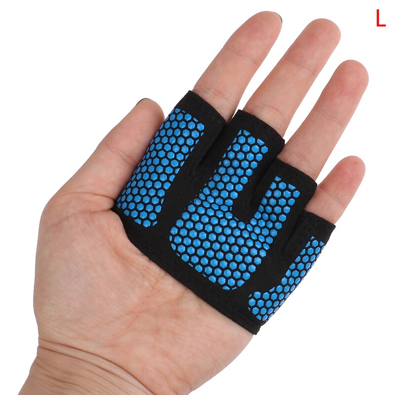 Guantes de medio dedo para Fitness para hombre y mujer, para Crossfit, entrenamiento, gimnasio, levantamiento de pesas de potencia, culturismo, Protector de manos: YELLOW