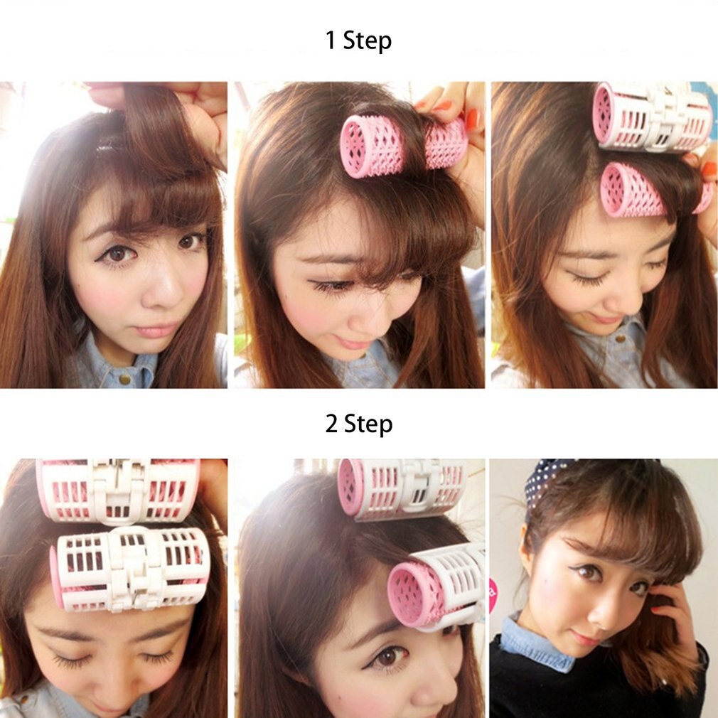 3 pcs Hair Curler Spring Clip Grip Rollers DIY Hairstyle Home Use Salon Magic Bangs Hair Curler Roll Beauty Hair Styling Tool