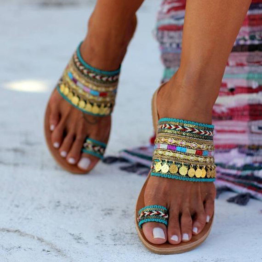 Håndlavede håndlavede sandaler til kvinder i græsk stil boho flip flop sandaler streetwear sko kvinder chaussures femme