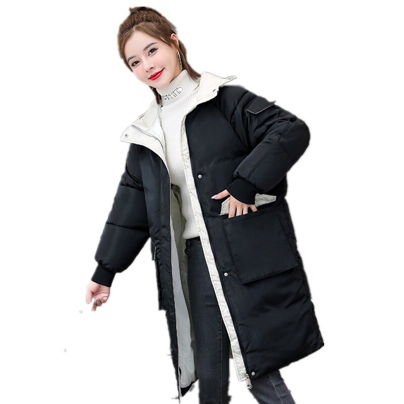 Vrouwen Midden En Lange Parka Winter Grote Maat Brood Jas Over De Knie Verdikte Winter Jas Down jas 806D