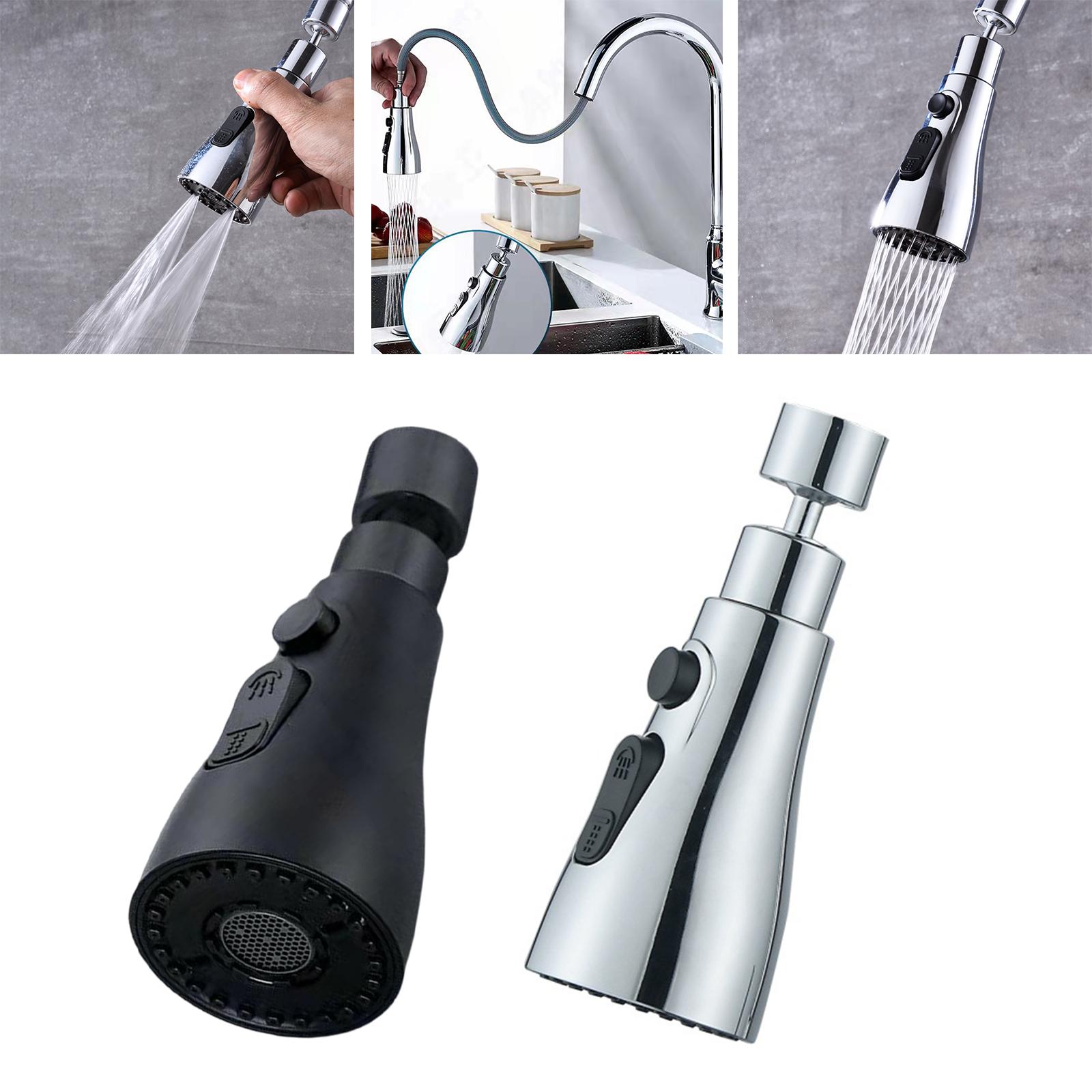 Universal Faucet Aerator Replacement 3 Modes Adjustable Faucet Extender for Kitchen
