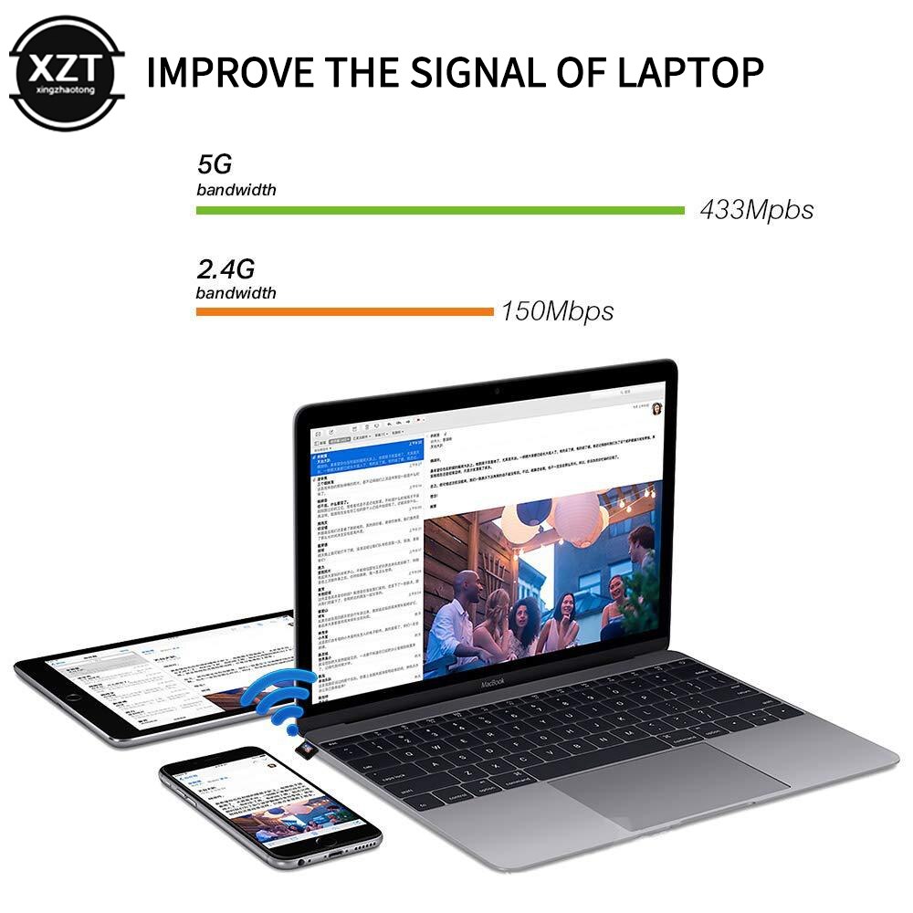 Wireless USB Network Card WiFi Adapter 600Mbps wi-fi Antenna for PC 2.4G 5Ghz Dual Band Lan Ethernet Receiver Dongle 802.11ac