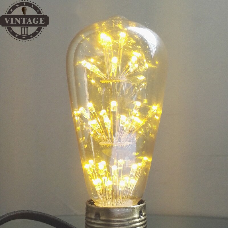 LightInBox E27 220V LED Bulb led Filament lamp warm white for Home Decoration Squirrel Cage Vintage glass Edison Style