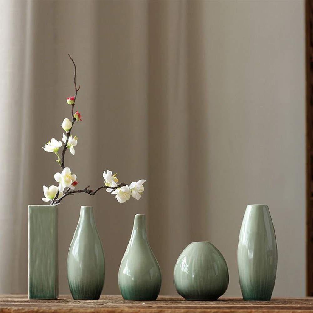 Décoration de vase en céramique Simple, décoration de table à manger de salon, petit vase de plante hydroponique
