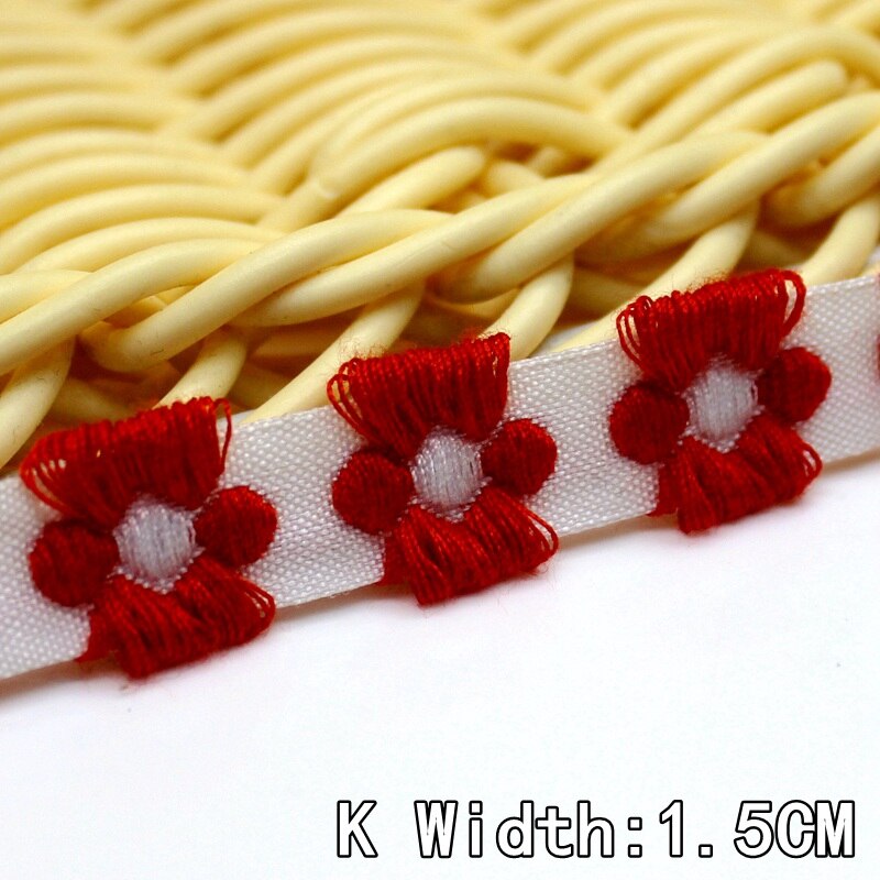 2 yards/lot japon doux Kawai style fille cheveux boucles d'oreilles et un chapeau de paille garni dentelle tissé jacquard sangle bricolage Zakka ruban: K 1.5CM