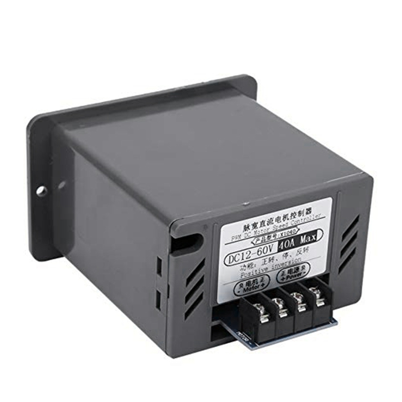 DC 12-60V 40A PWM Brush Motor Speed Controller CW CCW Reversible Switch X1040 for Forward/Reverse Rotation Control and Stop