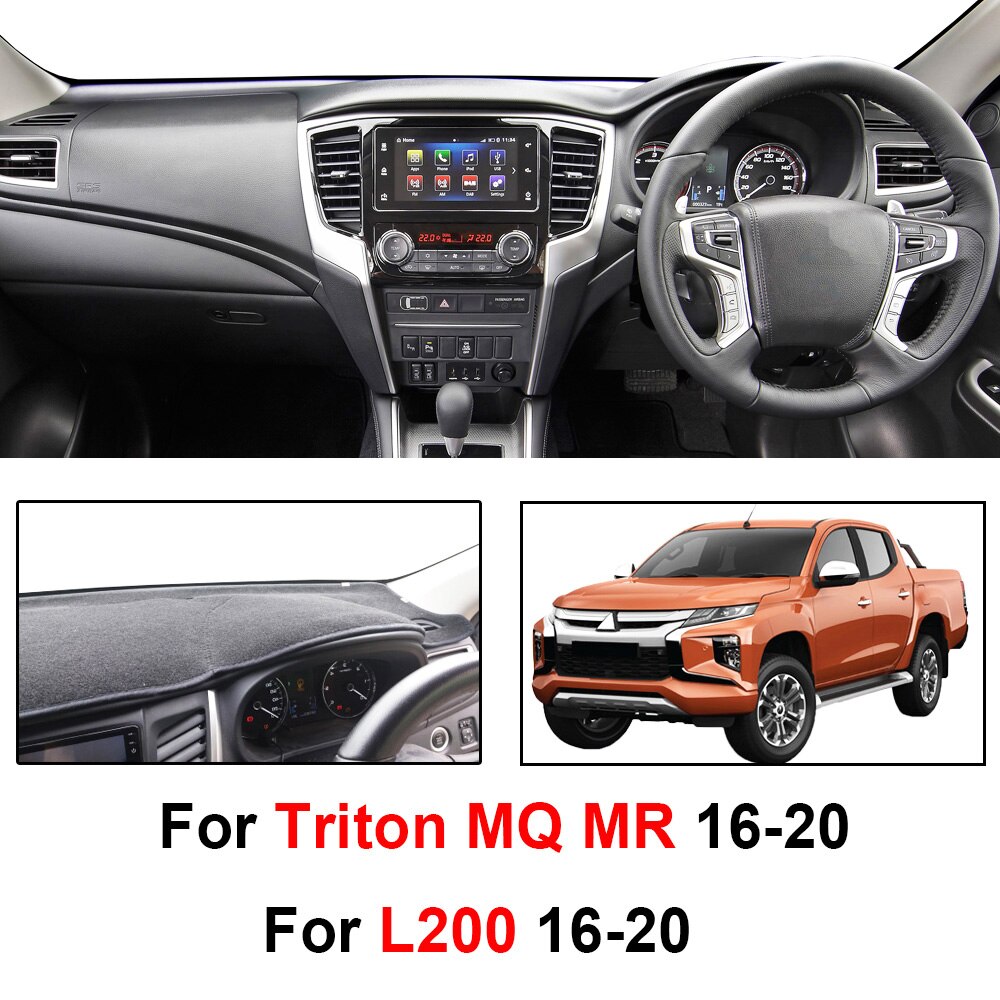 Couverture de tableau de bord pour Mitsubishi Triton L200 MQ MR GLX + GLS GLR – , tapis pare-soleil,