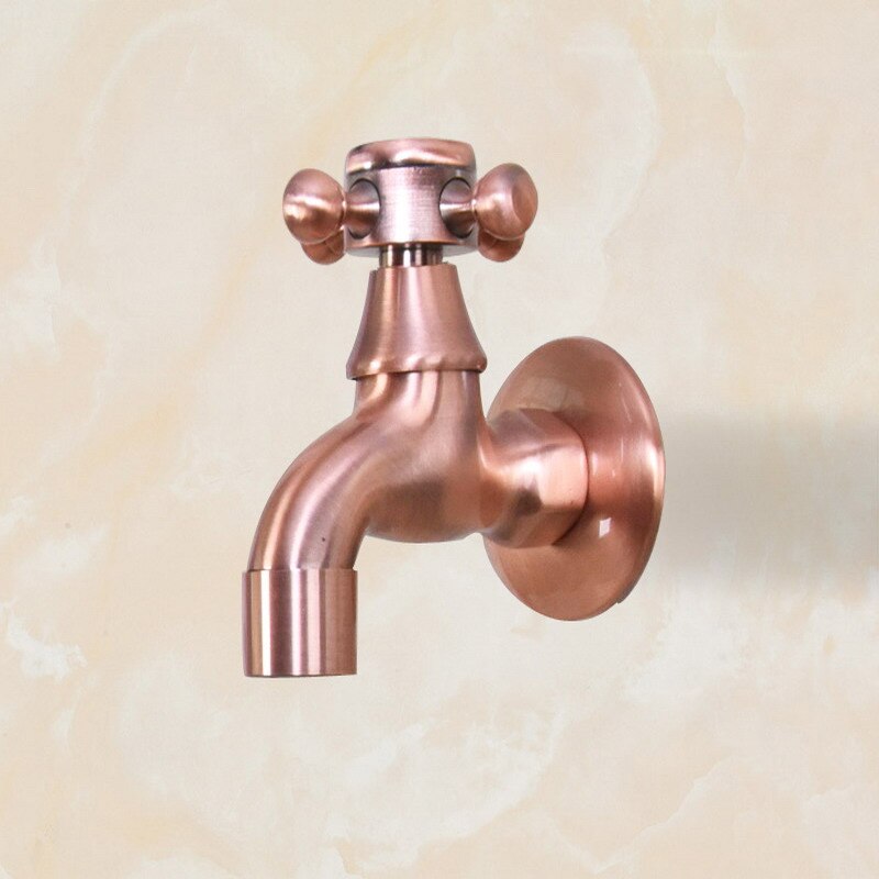 Antike Rote Kupfer Wand Halterung Garten Bibcock Waschmaschine Wasserhahn Bad Mopp Wasserhahn Outdoor Wasserhahn Einzigen Kaltem Leitungs KD080