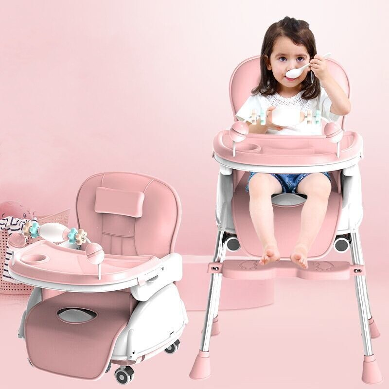 Baby dining chair children&#39;s eating chair portable baby learning to sit foldable household children&#39;s multi-functional dining ta