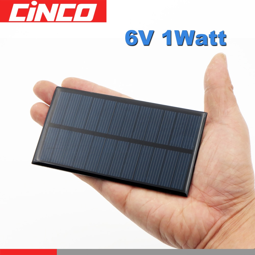 6 v 1 watt forlængerledning solpanel polykrystallinsk silicium diy batterioplader lille mini solcellekabellegetøj  w 6v 1w w volt