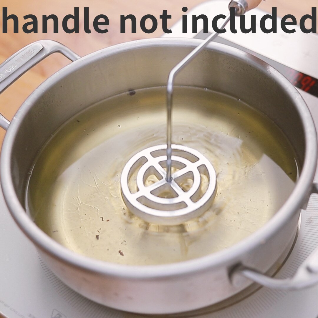 Aluminum Alloy Non-stick Spoon Baking Mold Shredded Radish Shrimp Cake Scoop Deep-Frying Mold Cake Cup Maker Kitchen Gadgets: A Hollow circle