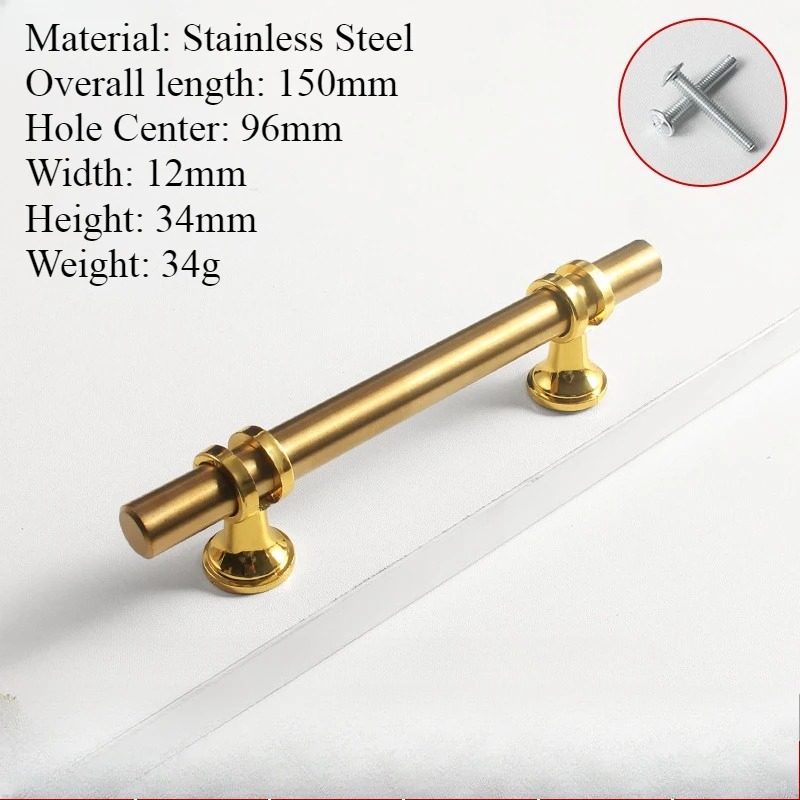 Tiradores de puerta dorados y negros modernos de 50mm-300mm, tiradores de armario de cocina, pomos de cajón sólidos, herrajes para muebles de: Rosa