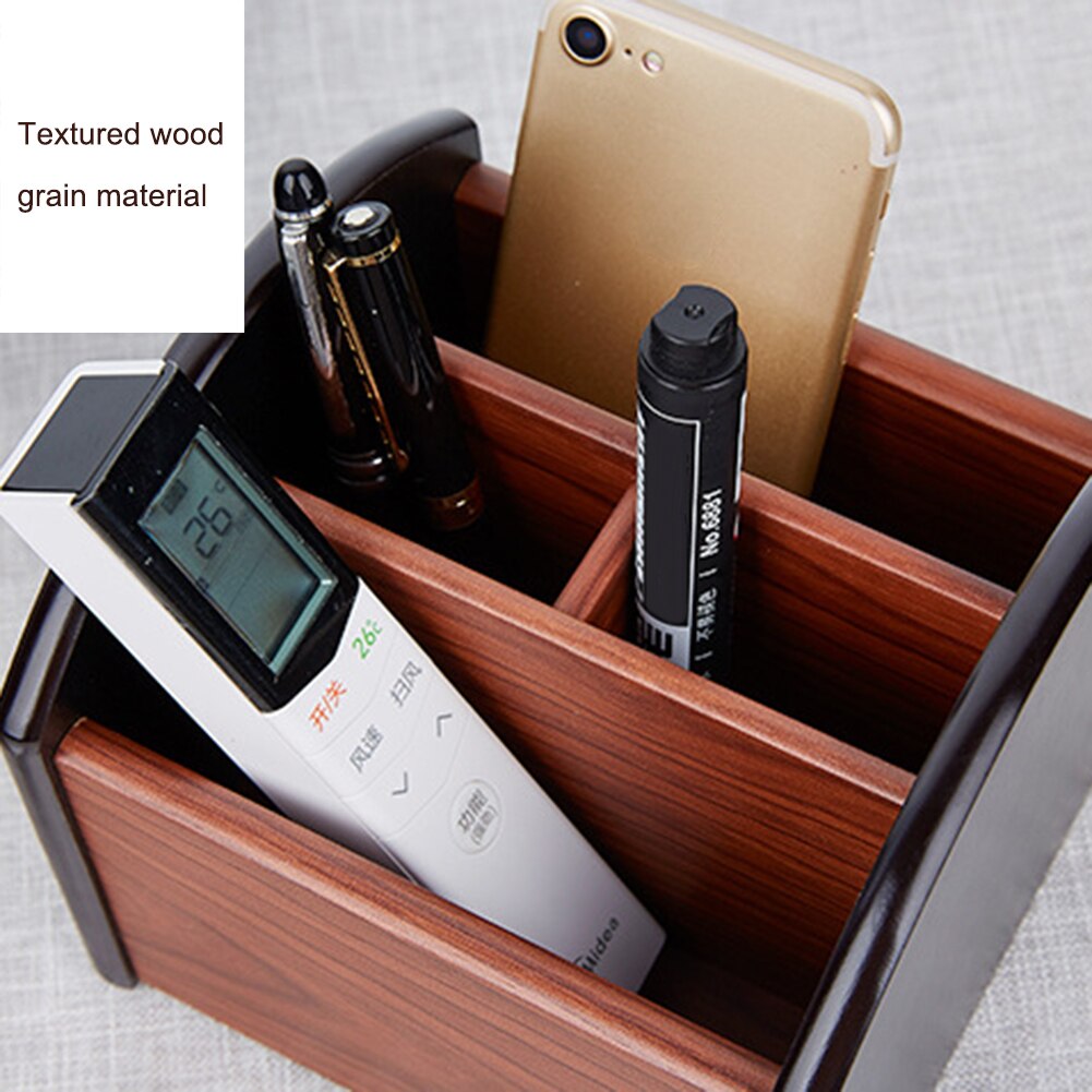 DIY Wood Desk Stationery Holders Desk Storage Organizer 360 Rotating Pen Pencil Holder Table Office Paper Holders Stationery