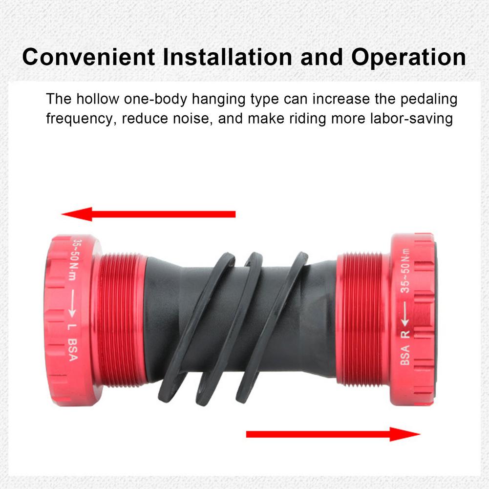 24mm Bike Crankset Threaded Bottom Bracket For 68-73mm Tooth BC1.37-24T Integrated MTB Bike External Bearing Bottom Brackets