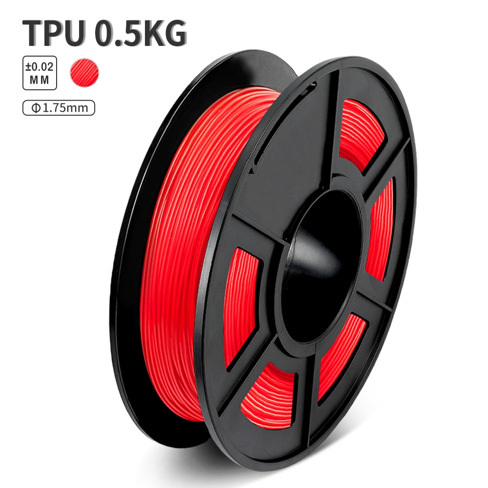 AW 3D Flexible TPU Filament 1.75mm 3D Printer Filament 0.5KG TPU High Elasticity Rubber Filament with full color