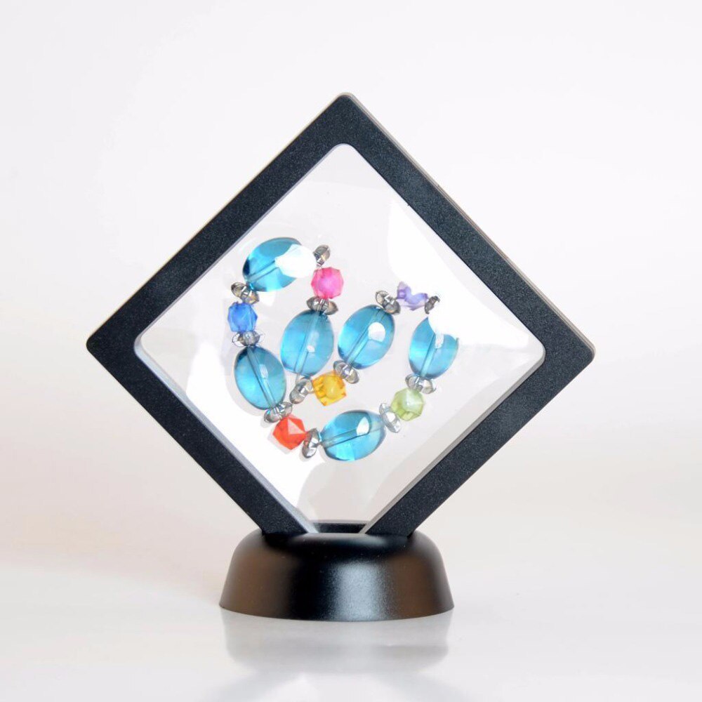 Floating Picture Frame Shadow Box Jewelry Display Stand Ring Pendant Holder Protect Jewellery Stone Presentation Case 3D Boxs