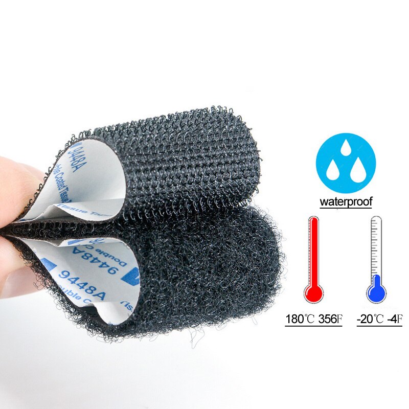 100CM/Pairs 16/20/25/30/38/50/100MM Magic Velcro Tape with Glue for DIY