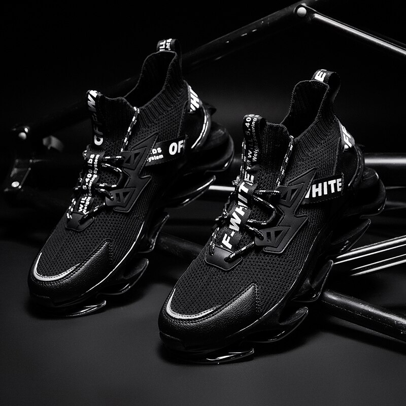 Kina 60%  rabatt konkurrenskraftigt pris stickade sneakers för män sneakers tianers skor män sportskor röda skor: Svarta skor / 39