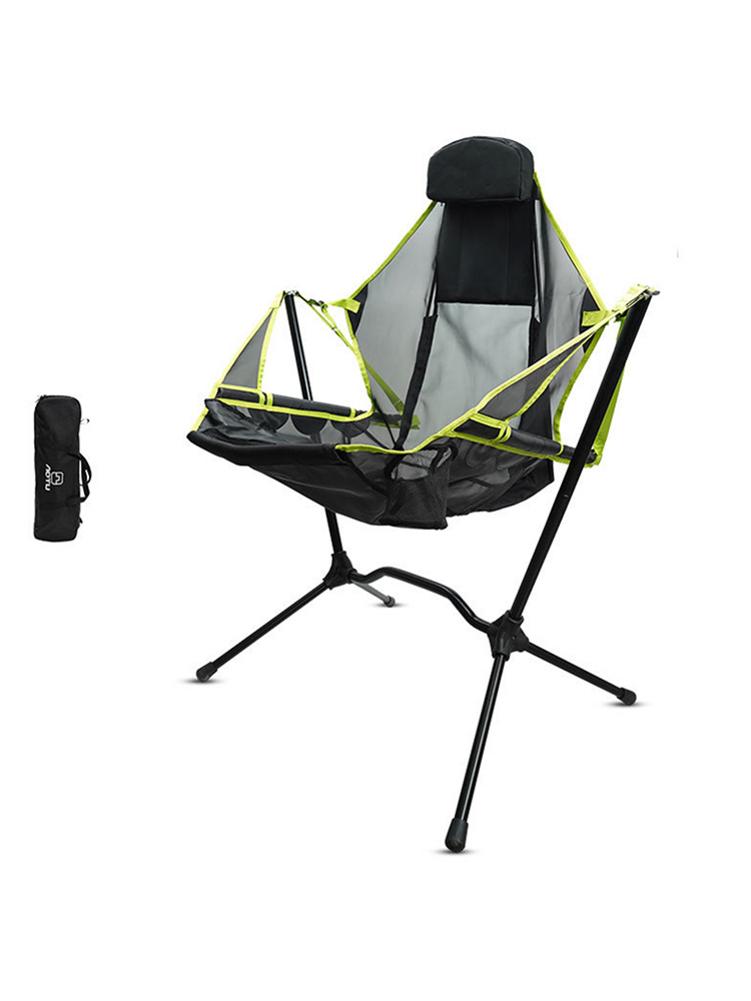 Outdoor Opvouwbare Schommelstoel Een Stuk Verstelbare Aluminium Klapstoel Beer Tot 150Kg Voor Camping Vissen