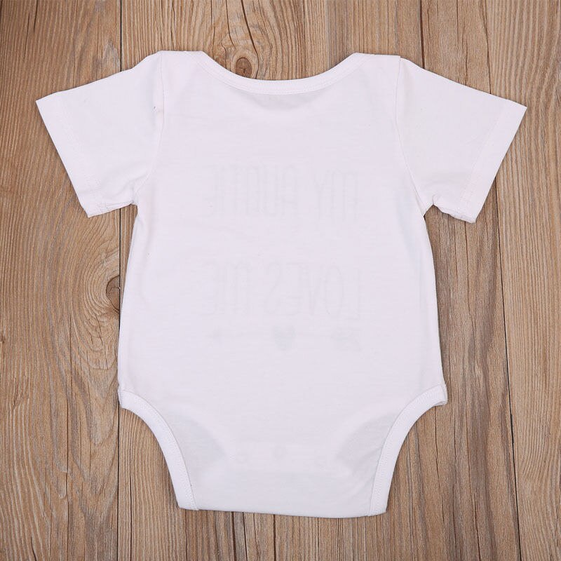 My Auntie Love Me Baby Boy Girls Bodysuit Jumpsuit Cotton Clothes Short Sleeve Outfits Casual Clothes