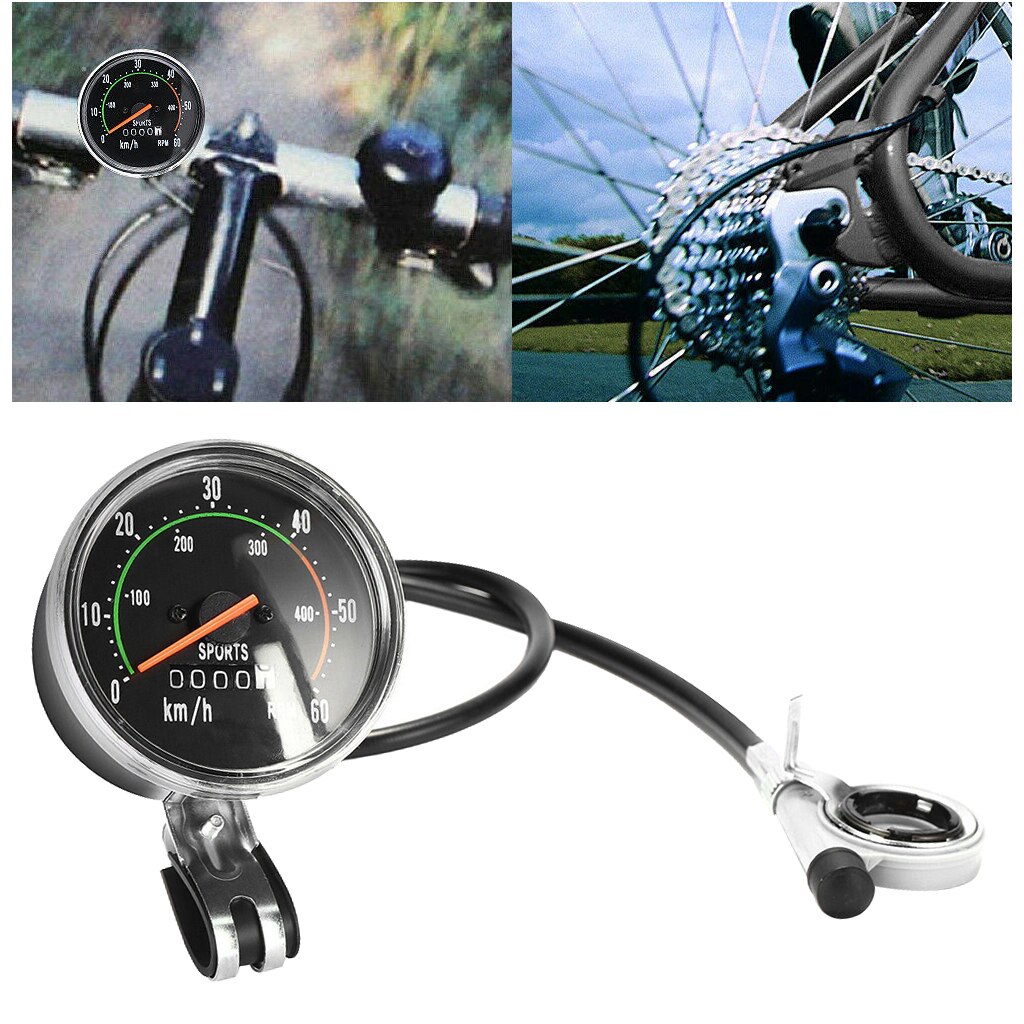 Waterproof Bicycle Bike Speedometer Analog Mechanical Odometer With Hardware Mechanical Speedometer
