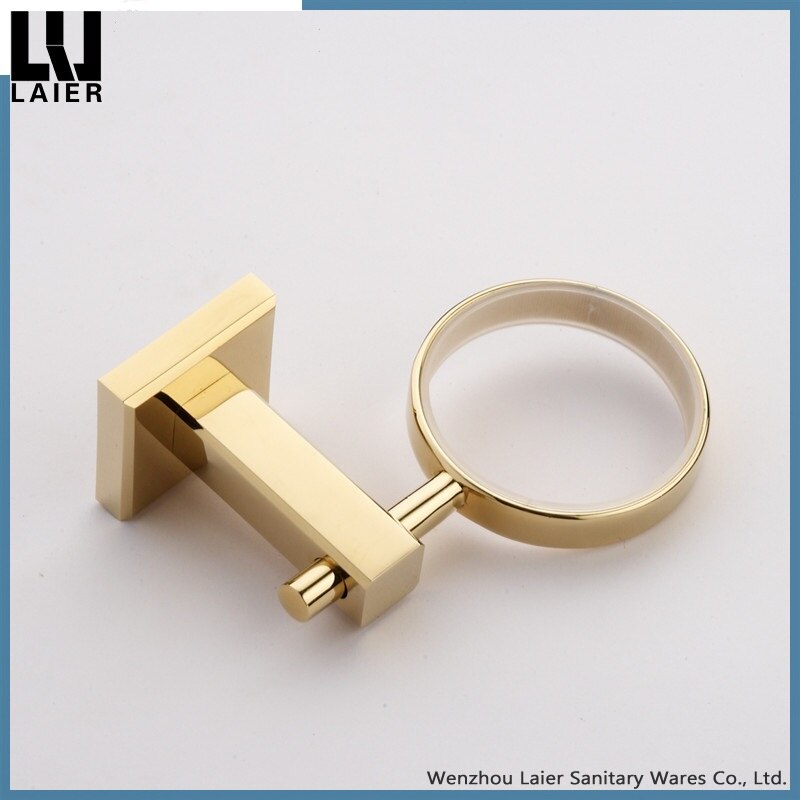 Guld kopphållare mässing badrum keramisk tandborste hållare krom finish modern stil