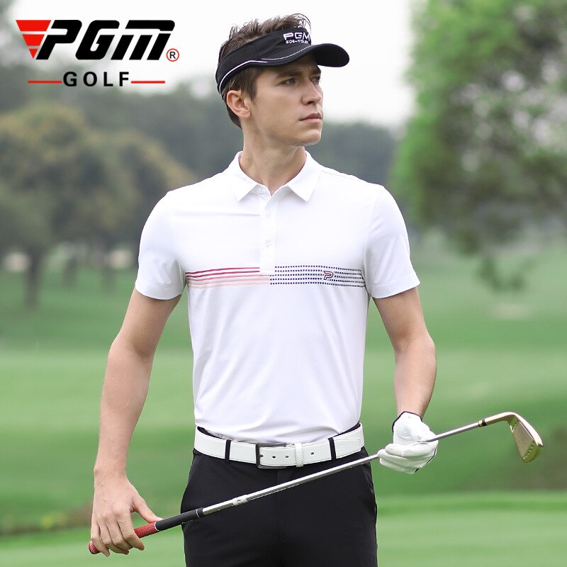PGM Golf – T-shirt à manches courtes pour hommes, vêtements d'été en tissu respirant à séchage rapide, Yf241