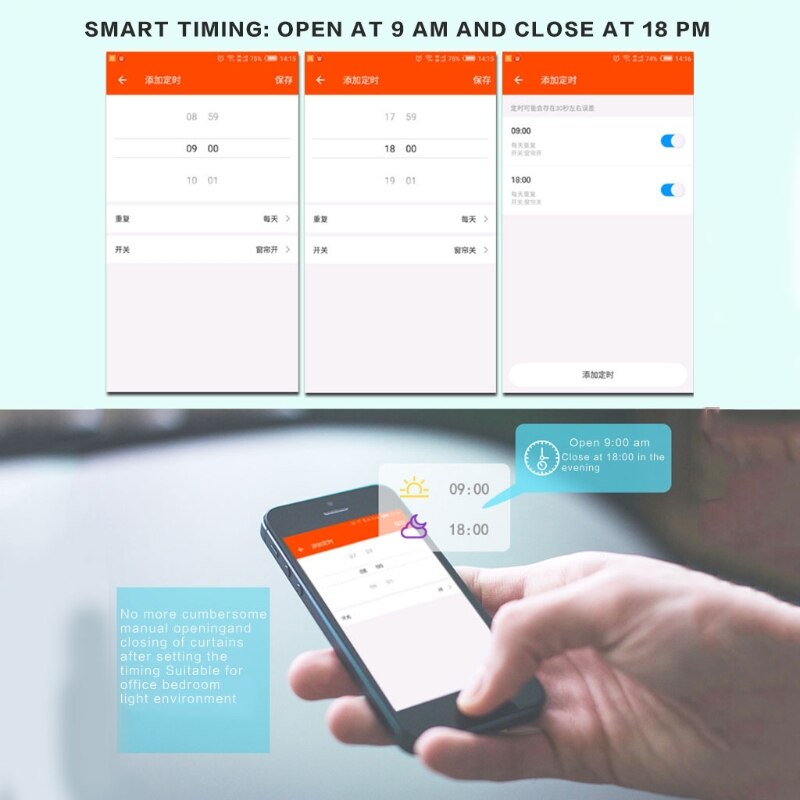 WiFi Curtain Blinds Switch for Roller Shutter Electric Tubular Motor Google Home Alexa Echo Smart Home App Tuya Smart Timer