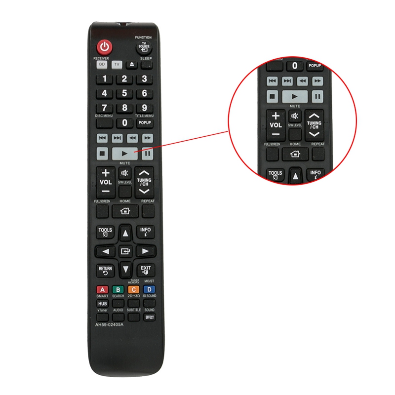 AH59-02405A télécommandé pour système de cinéma maison Samsung HTE6750WXY HTE4500 HTE4530 HTE5530 HTE5550W