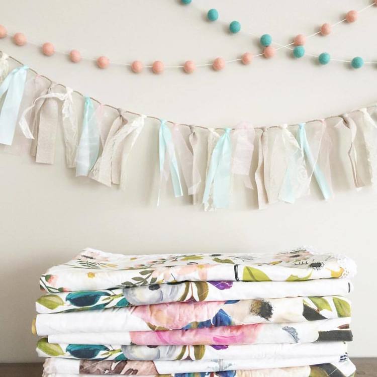 2M DIY-Bola de pelo de macarrón para decoración de habitación de bebé, Pancarta, protectores de cama, banderas de , decoración para habitación de niños y niñas