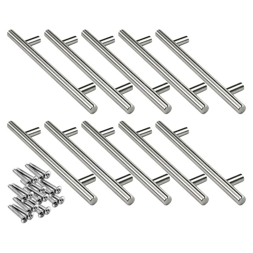 Poignée de porte en forme de T pour barre cuisine salle de bain armoire armoire tiroir en acier inoxydable Centres tiroir porte poignées T Pull