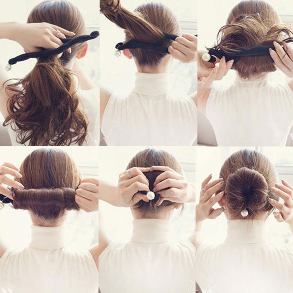Horquilla mágica de moño para peinado para mujer, horquillas con cabeza de albóndiga, Clip de goma, accesorios para el cabello, herramienta de trenzado de cabello