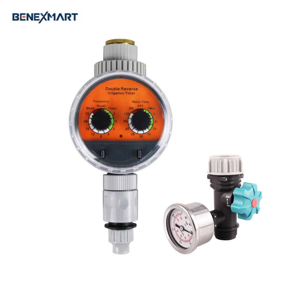 Garden Watering Timer Water Pressure Regulator Irrigation Controller System With Battery Use To DN15 And DN20 Female Thread