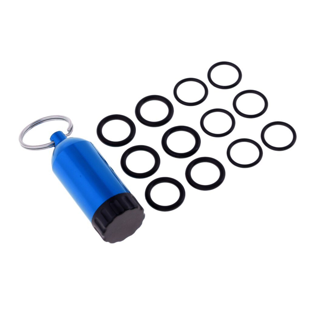 Scuba Tanks 12 O-Ring Dive Kit Sleutelhanger met Messing Pick Multicolor Scuba Tank Met O Ring duiken Tank: Blue