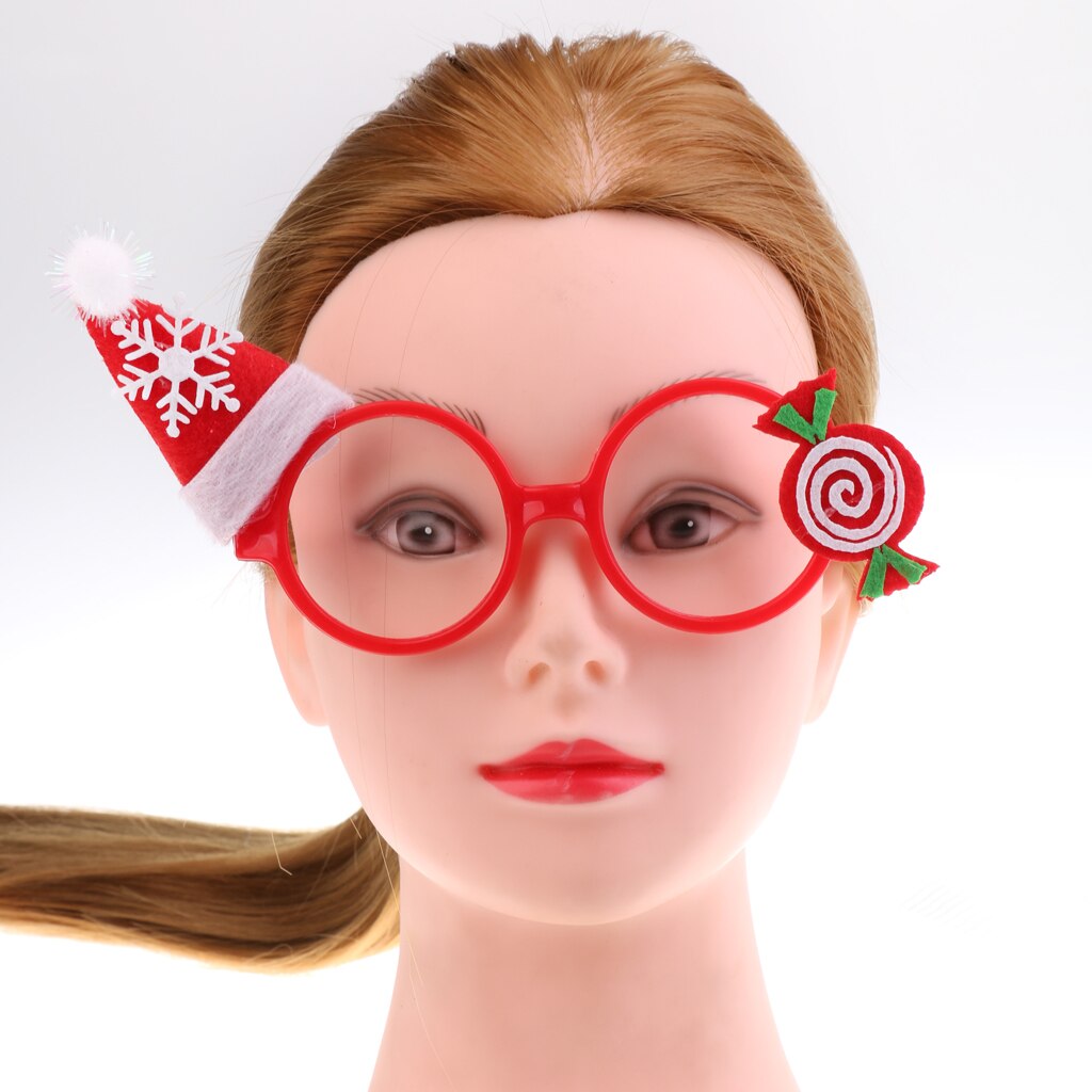 Christmas Hat Party Sunglasses Glasses Costume Dance Glasses Novelty Plastic Unisex
