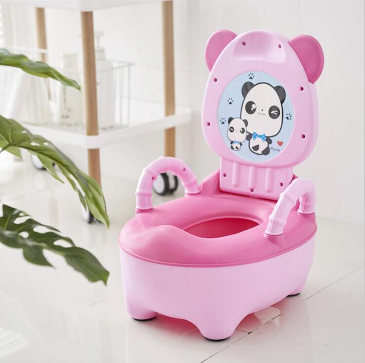 Bærbar baby toalett sete gryte for barn pottopplæring sete barn potto toalett multifunksjonell trening pottoalett: Type 2 rosa